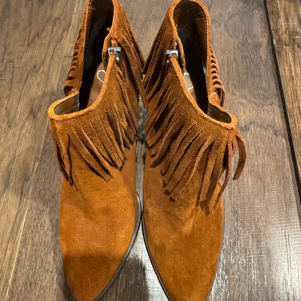 Jessica Simpson Rust Fringe Boots - Picture 5 of 7